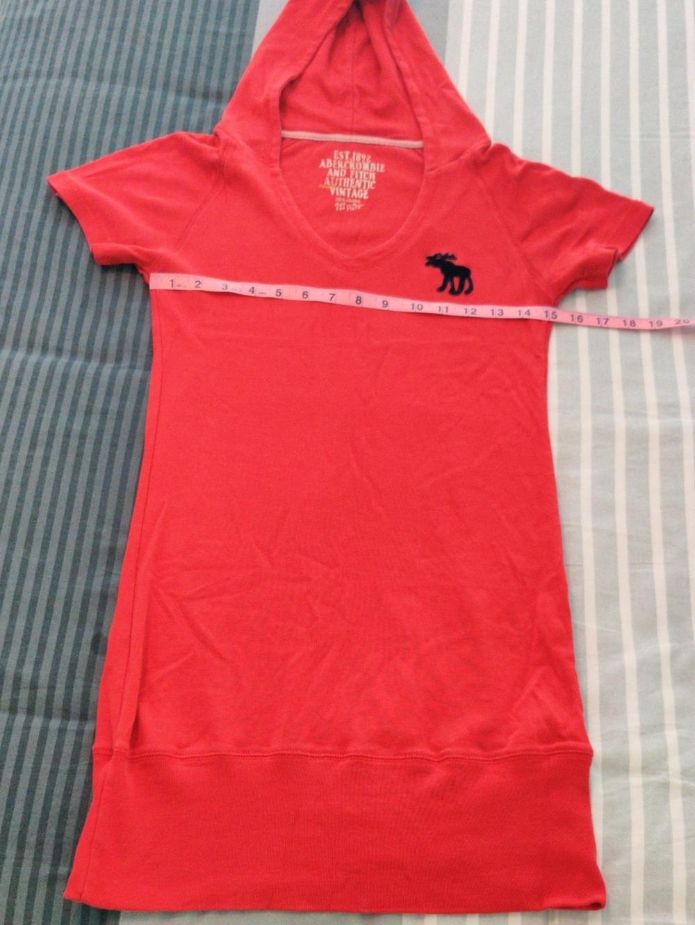 Vintage Abercrombie & Fitch Hooded T-Shirt Mini Dress